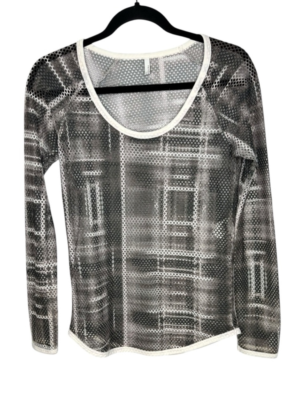 Faith Connexion Parish Sheet Mesh Longeleeve Top Size Small Goth Punk